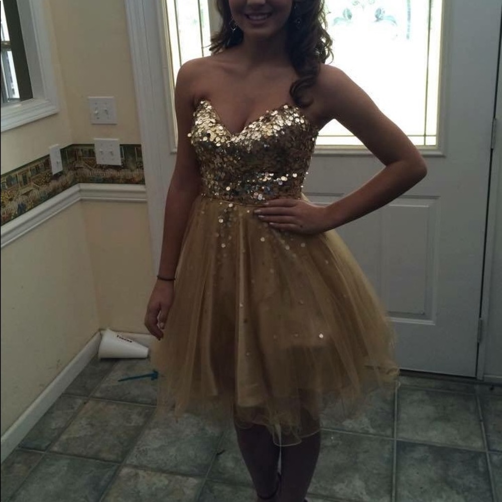 Gold Cocktail Dress